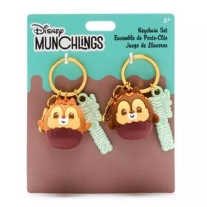 Disney Parks MUNCHLINGS Chip & Dale Keychain Set